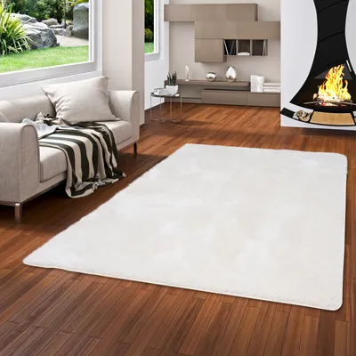 Produktbild von Hochflor Shaggy Teppich Luxus Feeling Mix Weiss, Größe:400x500 cm