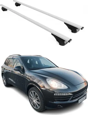 Immagine prodotto di Barre portatutto trasversali per Porsche Cayenne 92A 2010-2017, colore ferro argento