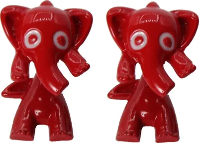 Produktbild von 3D Elefant Elephant Ohrstecker Ohrringe in der Farbe Rot