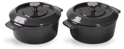 Produktbild von Woll, Iron, set aus 2 mini Kasserolen Carbon Grey, Ø 10 cm, 5 cm hoch, 0,3 Liter