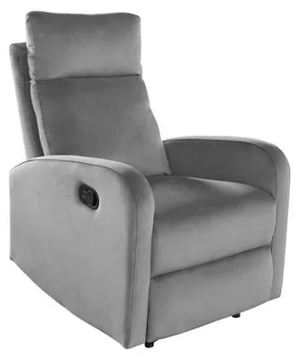 Produktbild von VALIBOR Relaxsessel mit Liegefunktion, Stoff grau, Sitzhöhe 45 cm, 67x103x74 cm