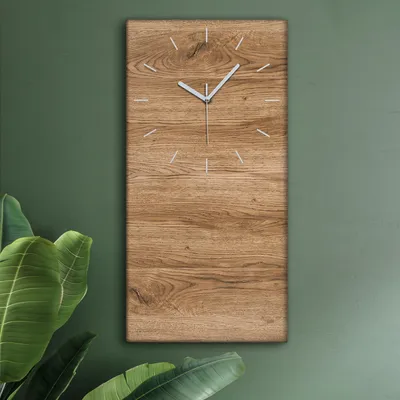 Produktbild von Wohnzimmer Leinwand Uhr Geräuschlos Küche 30x60 Helles, Holz, Motive, Textur, weiße Zeiger