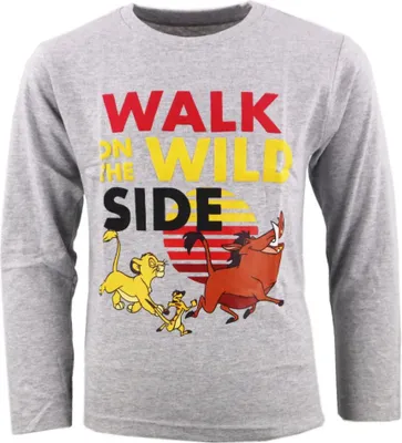 Produktbild von Disney König Löwen Kinder langarm T-Shirt – Grau / 98
