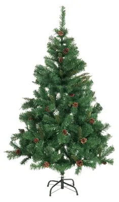 Productafbeelding van Kerstcadeau: Kunstkerstboom met dennenappels - kunstboom - met 980 takken - 210 cm - groen
