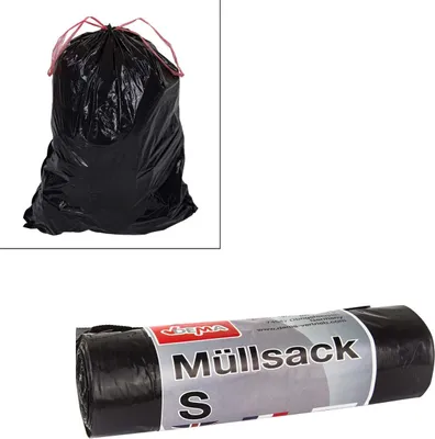Produktbild von Müllsack S mit Zugband 35ltr. 20er Rolle schwarz