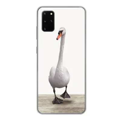 Produktbild von MuchoWow® Handyhülle Schutzhülle Hülle für Samsung Galaxy S20 Plus Schwan - Tiere - Vogel - Jungen - Mädchen - Kinder Silikon Softcase Handy Hülle - Hartschale