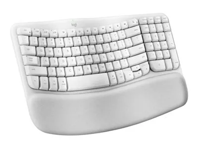 Produktbild von Logitech Wave Keys Keyboard with cushioned palm rest wireless Bluetooth LE QWERTY off-white (PAN)