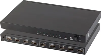 Immagine prodotto di S/CONN distributore HDMI a massima connettività, 1 x IN 8 x OUT con alimentatore, 4K2K, 3D, VER1.4 (05-03008)
