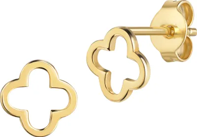 Produktbild von Kleeblatt Ohrstecker 333 Gold für Damen. Mit Schmucketui + Zertifikat