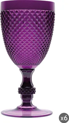 Produktbild von Excelsa Set Von 6 Gläser Diamond Plastik 39 Cl Lila
