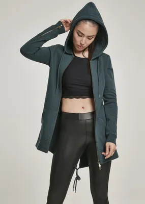 Image de Urban Classics Ladies - SWEAT PARKA Zip Hoody schwarz - XL