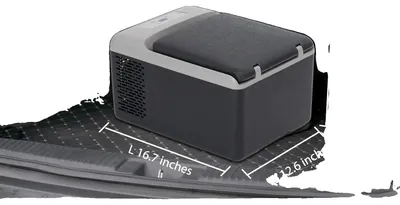 Immagine prodotto di Frigorifero portatile per auto, raffreddamento efficiente, protezione della batteria, COLORE: nero