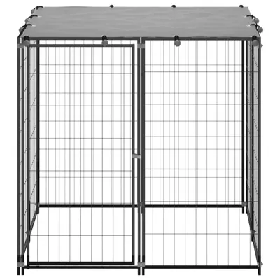 Immagine prodotto di Gabbia per Cani Nera 110x110x110 cm in Acciaio