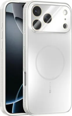 Produktbild von Matte PC TPU Hülle für iPhone 17 Pro Max Magnetische Handyhülle mit Linsenabdeckung und Wärmeableitung Stoßstange Weiß