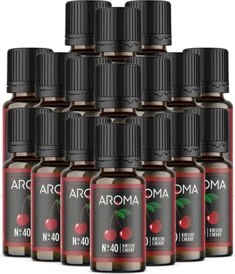 Produktbild von myAROMA Flavour Drops – Kirsche 17x10ml: Zuckerfrei, Kalorienfrei & Vegan, Ohne Künstliche Farbstoffe, Für Küche und Getränke, Nr. 40
