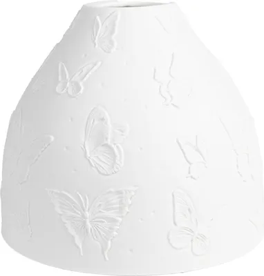 Zdjęcie produktu dla Clayre & Eef klosz lampy wiszącej Ø 15x12 cm białe porcelanowe motyle