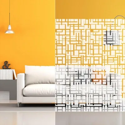 Produktbild von DIMEXACT - DIMEXACT Selbstklebende Dekorfolie mit Motiven für Fenster, Gekreuzte Linien, Breite 1,52 m, Rolle -152 cm x 10 m - en Rouleau