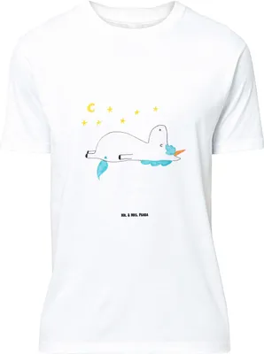 Produktbild von Mr. & Mrs. Panda Tshirt Einhorn Sternenhimmel - Weiß - Geschenk, Verrückt, Oversize T-Shirt, Unicorn, Sterne, Lustiges, Shirt, mit Spruch, Einhörner
