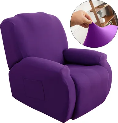 Produktbild von Stretch Sofa Überzug Sesselbezug 1 Sitzer Sofabezug Sessel Überzug Für Liegesessel Ruhesessel Relaxsessel Sesselbezüge Sesselhussen Violett