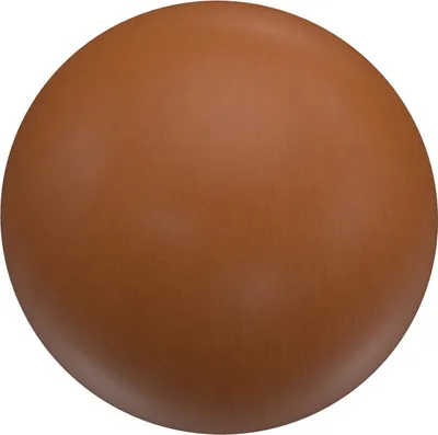 A single brown spherical object, likely a decorative end cap for a curtain rod, is shown against a white background.