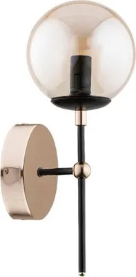 Obrázek produktu pro Nástěnné svítidlo TANOS, černé a jantarové, 1xE14x10W, kov, rozměry: 38x18x14 cm, IP20, Alfa