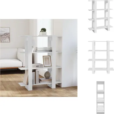 Obrázek produktu pro vidaXL Knihovna/rozdělovač pokojů bílý 100x30x123,5 cm - Knihovny a regály