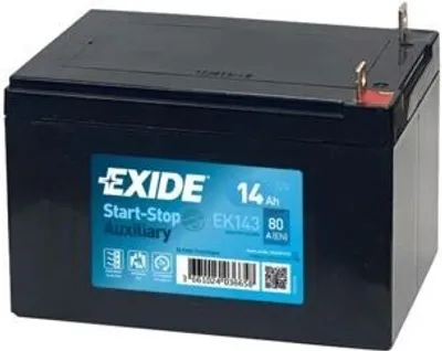 Zdjęcie produktu dla EXIDE AGM Pomocniczy akumulator rozruchowy 12 V 14 Ah 80 A/EN Akumulator