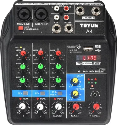 Obrázek produktu pro Audio mixér, připojení Bluetooth, 4-kanálové ovládání, zástrčka EU
