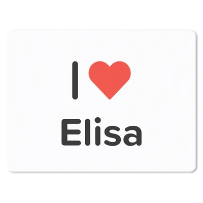 Produktbild von MuchoWow® Mauspad Mousepad Ich liebe - Elisa - Mädchen 23x19 cm - Mousepads - Maus Mat - Pad - Mausunterlage - Schreibtischunterlage - Mauspad