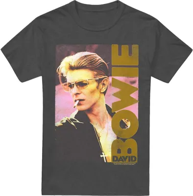 Produktbild von David Bowie - "Smokin" T-Shirt für Herren/Damen Uni TV17450 (XXL) (Holzkohle)