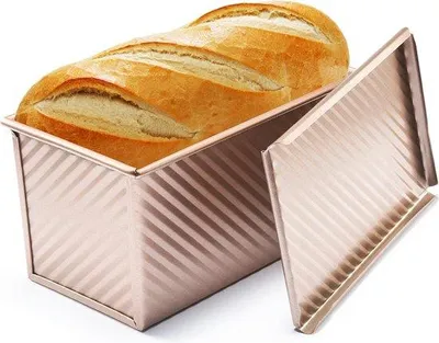 Produktbild von Aluminium Toastbrotform mit Deckel, hochwertig, leicht zu reinigen und zu verwenden, ideal für Cake und Toastbrot