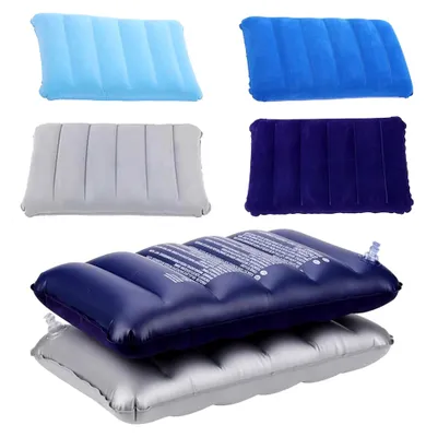 Produktbild von 4 Stück Aufblasbares Kissen, Reisekissen Aufblasbar, Sitzkissen Aufblasbar, Kissen Aufblasbar, Ergonomisches Reisekissen Aufblasbar, Faltbar, für Strand, Outdoor, Wandern (47*30 cm)