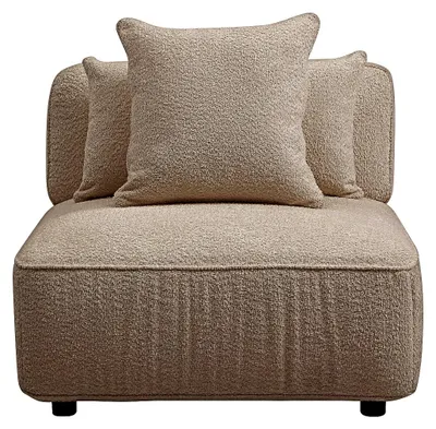 Produktbild von Sessel aus Bouclé-Stoff in Taupe LELACO