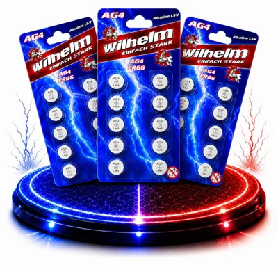 Produktbild von 30 X Wilhelm AG4 LR66 - L 626 - 177 - 377 - GP77A Qualitätsbatterien 1,5 V Alkaline