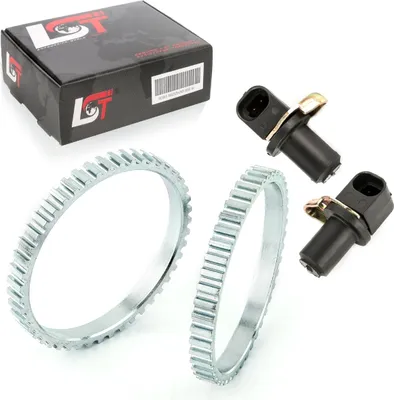 Produktbild von 2x ABS-Sensor und ABS-Ring Set Vorderachse 47 Zähne für DAEWOO NUBIRA ESPERO