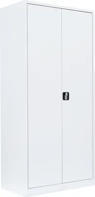 Produktbild von Stahl-Aktenschrank Metallschrank abschließbar Büroschrank 195 x 92,5 x 60cm Weiß 530367