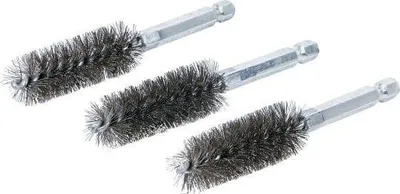 Immagine prodotto di BGS spazzola in acciaio 17 mm esagono esterno 6,3 mm (1/4") 3 pezzi - 3078-17-S