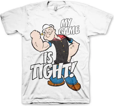 Produktbild von Popeye - Game Is Tight T-Shirt - Large - White