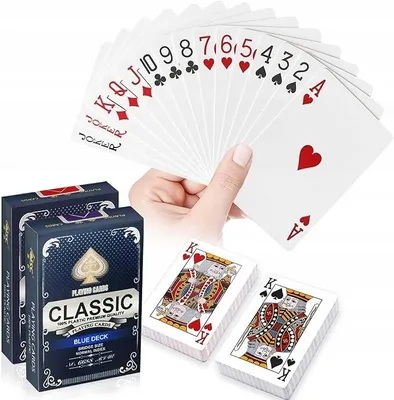 Produktbild von Klassische Spielkarten 2er Set Wasserdicht Plastik Poker