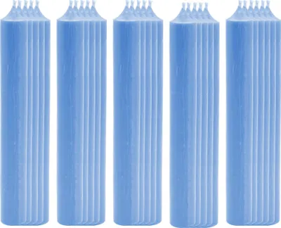 Produktbild von 25x Stabkerze Tischkerze Taubenblau Wachskerze Durchgefärbt Tropffrei Kerze 180 x 22mm Set