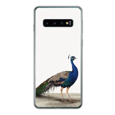 Produktbild von MuchoWow® Handyhülle Schutzhülle Hülle für Samsung Galaxy S10 Pfau - Federn - Vogel - Kinder - Jungen - Mädchen Silikon Softcase Handy Hülle - Handytasche
