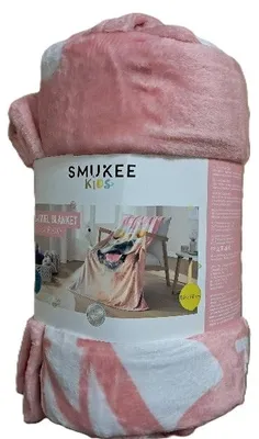 Produktbild von Smukee Flanell-Decke Hund Rosa Motiv 130x160 cm