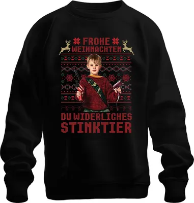 Immagine prodotto di Merry Christmas You Disgusting Skunk Kevin Home Alone Unisex Felpa Pullover, Nero, S