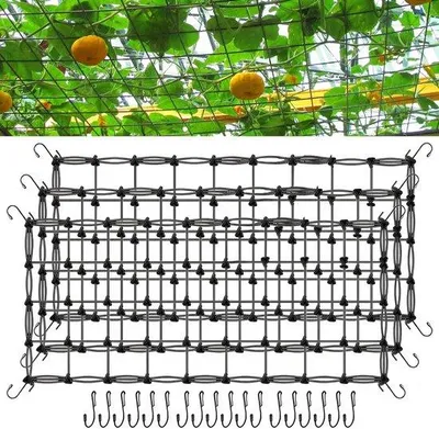 Obrázok produktu pre Pružný stojan na rastliny, balenie po 3 ks, 60 x 120 cm, čierny, na rastliny, strechy, záhrady