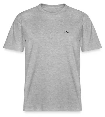 Produktbild von Spreadshirt Stickerei Berge Relaxed Fit Uni T-Shirt, 3XL, Grau meliert