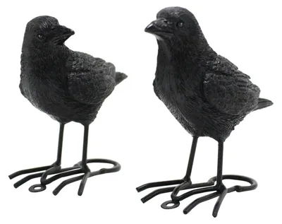 Image de Solidchoice - Ornements de corbeaux en résine, réalistes, pour la décoration