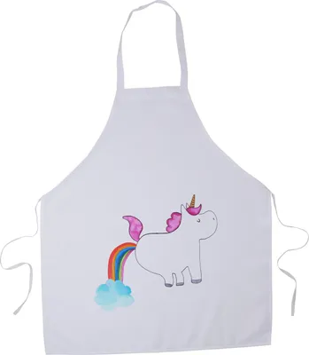 Produktbild von Mr. & Mrs. Panda Schürze Einhorn Pupsen - Weiß - Geschenk, Kochschürze, Unicorn, Servierschürze, Grillmeister-Schürze, Küchenzubehör, Freundin, Küchenschürze, Spaß