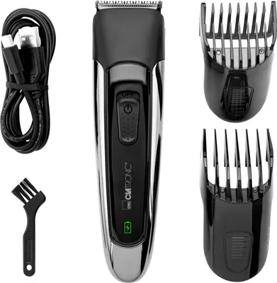 Produktbild von Clatronic® Haarschneidemaschine 1-30mm | Edelstahl-Klingen | 16 Längen | Akku bis 100 Min. | Barttrimmer Herren | Haarschneider | HSMR 3827