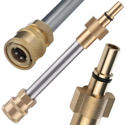 Zdjęcie produktu dla Rosfix Adapter Przedłużka Lancy do Myjki Ciśnieniowej - Bayonet | QC 1/4" | 17,2 cm | 160 bar | Bosch Nowy Typ Black&Decker Makita Stanley Ryobi