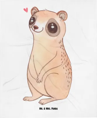 Produktbild von Mr. & Mrs. Panda Plaid Plumplori Glücklich - Weiß - Geschenk, Erstlingsdecke, Lustige Sprüche, Fleecedecke, Glück, Kinderdecke, Babydecke, Schlummerdecke, Niedlich